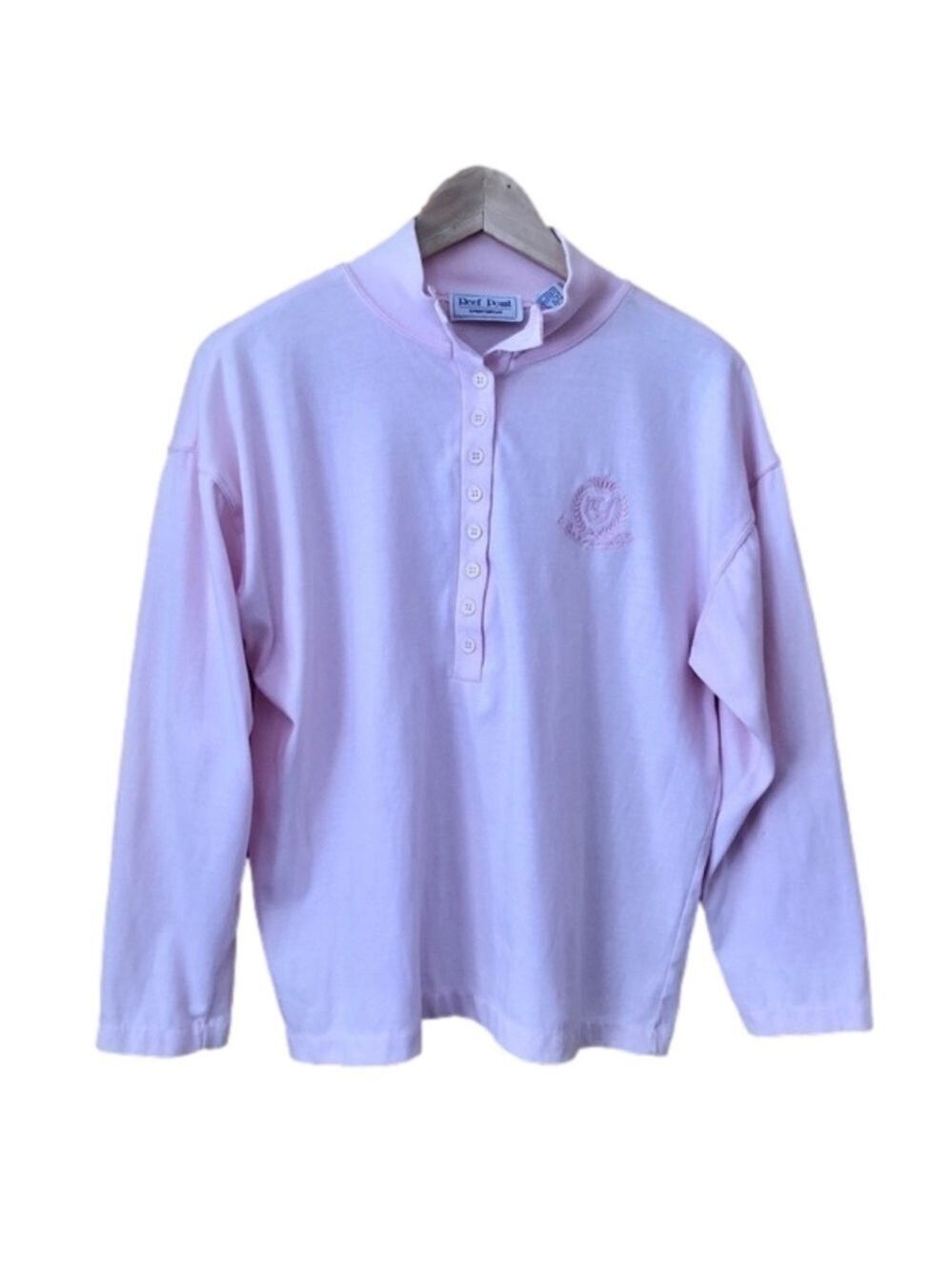 VINTAGE Reef Point high neck Henley top size large
